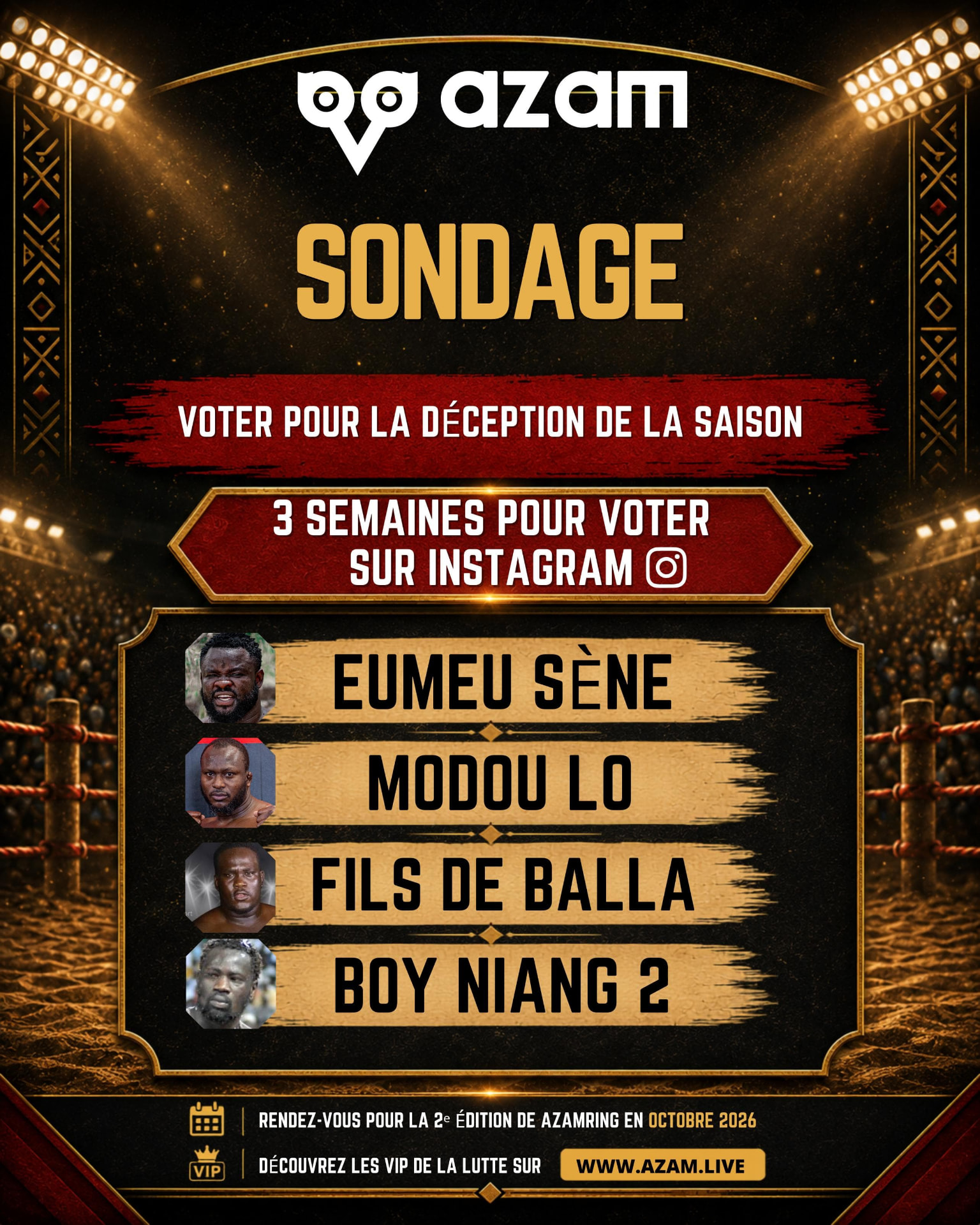 Affiche du sondage : Déception de la saison