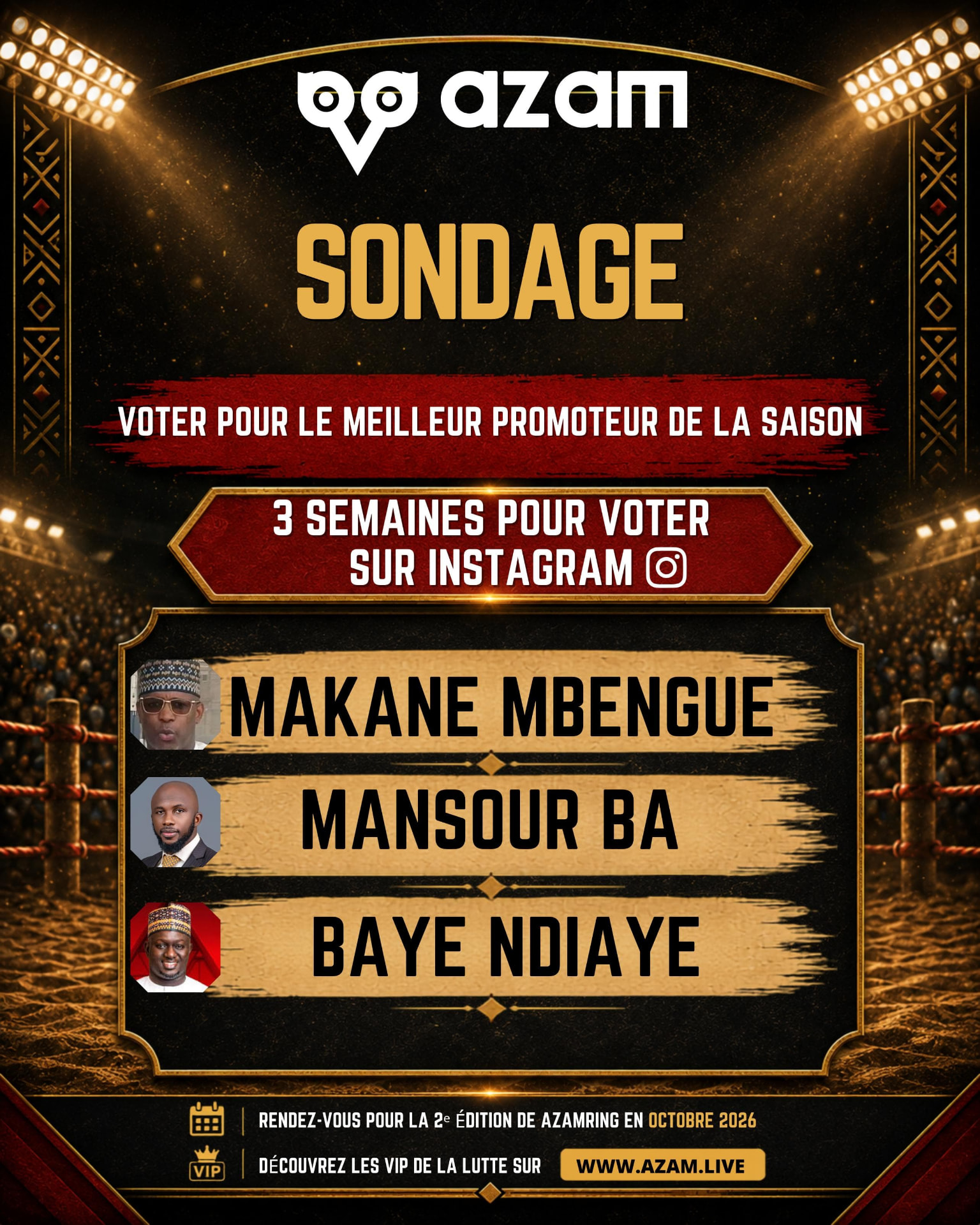 Affiche du sondage : Meilleur promoteur de la saison